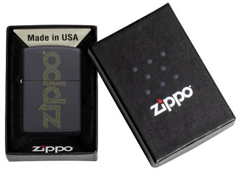Logo, Windy, Founder :: Zippo Logo Design Matte Black