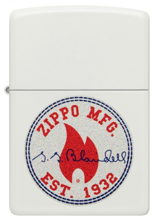 Logo, Windy, Founder :: Zippo Design 1932 Logo White Matte