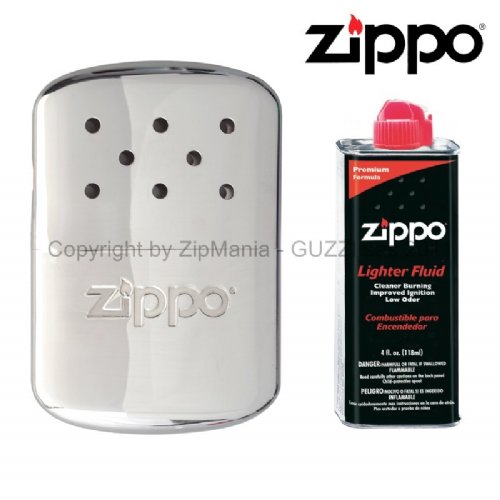 Zippo Scaldamani Handwarmer Zippo da Tasca in Metallo + 125ml di Benzina