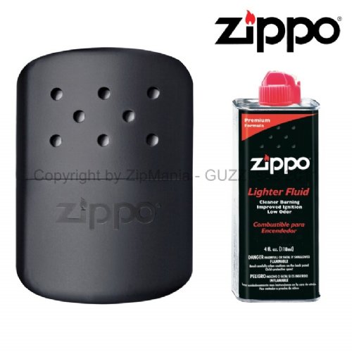Zippo Scaldamani Handwarmer BLACK Zippo da Tasca in Metallo + 125ml di  Benzina